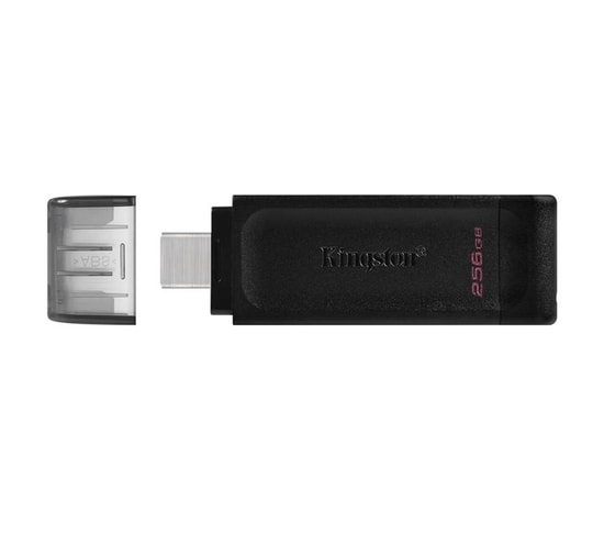 Kingston DataTraveler 70 256GB USB 3.2 Gen 1 Type-C Siyah Flash Bellek (DT70/256GB) - Hızlı, Taşınabilir, Yalın Tasarım