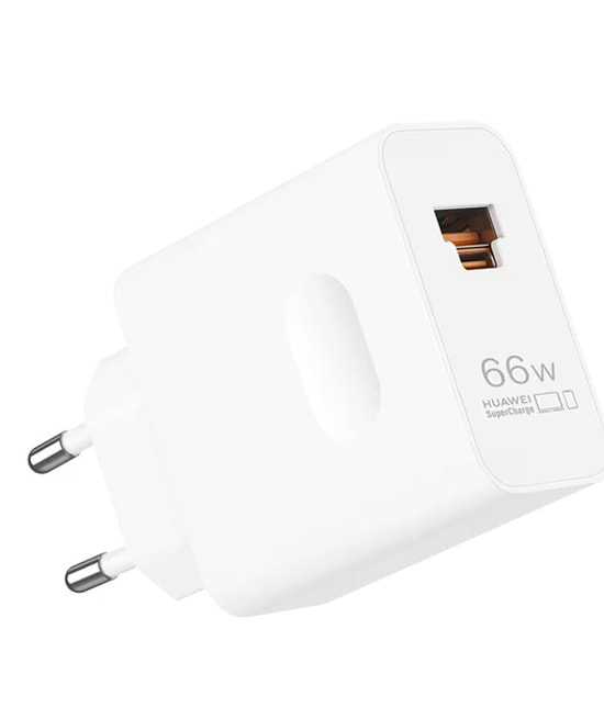 Huawei SuperPower 66W Beyaz Duvar Tipi Şarj Cihazı (55037871) - USB-C ve USB-A Çıkış, PD 3.0, PPS, USB-C Kablolu