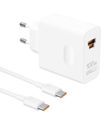 Huawei SuperPower 100W Beyaz EU Duvar Tipi Şarj Cihazı (55037865) - USB-C ve USB-A Çıkış, Hızlı Şarj, USB-C Kablolu
