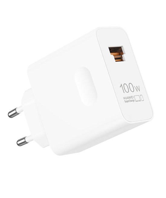 Huawei SuperPower 100W Beyaz EU Duvar Tipi Şarj Cihazı (55037865) - USB-C ve USB-A Çıkış, Hızlı Şarj, USB-C Kablolu