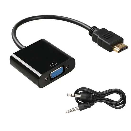 Sensei SP-HD/VGA Audio HDMI - VGA Dönüştürücü Adaptör Full HD 1080P Tak Çalıştır Ses Çıkışlı
