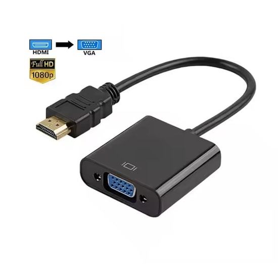 Sensei SP-HD/VGA Audio HDMI - VGA Dönüştürücü Adaptör Full HD 1080P Tak Çalıştır Ses Çıkışlı