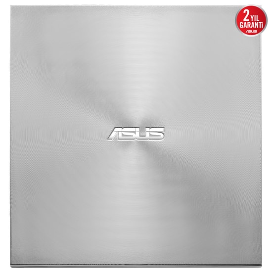 ASUS ZenDrive U8M Gümüş Ultra İnce USB-C Harici DVD Yazıcı (SDRW-08U8M-U) - M-DISC Desteği, Windows/Mac Uyumlu, Type-C