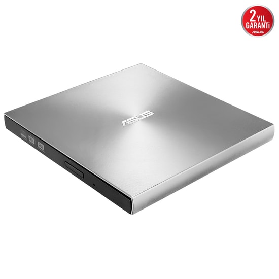ASUS ZenDrive U8M Gümüş Ultra İnce USB-C Harici DVD Yazıcı (SDRW-08U8M-U) - M-DISC Desteği, Windows/Mac Uyumlu, Type-C
