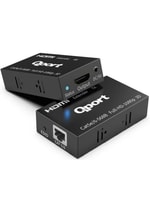 Qport Q-HEX3 HDMI Extender 60 Metre İkilili Paket CAT6 Dönüştürücü - Ethernet Kablosu ile Uzatma, HD Görüntü Aktarımı