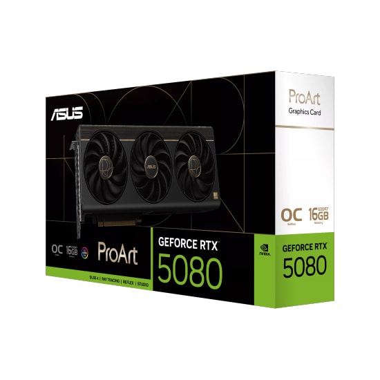 ASUS ProArt GeForce RTX 5080 OC 16GB GDDR7 Ekran Kartı - 256 Bit, 2730MHz, HDMI 2.1b, 2x DP 2.1b, USB-C, 90YV0N30-M0NA00