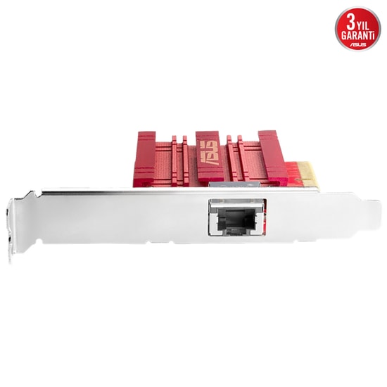 ASUS XG-C100C 10G BASE-T PCIe Ağ Adaptörü (90IG08B0-MO0B00) - 10Gbps Hız, PCIe 3.0/2.1/2.0, RJ45, VLAN, QoS Desteği