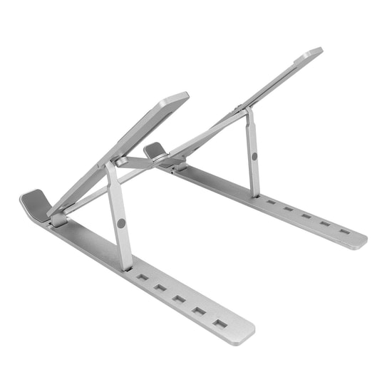 Addison ADS-AL05 Alüminyum Laptop Standı - 7 Kademeli Ayarlı, Kaymaz Yüzey, Isı Dağılımı Destekli, Gümüş Renk