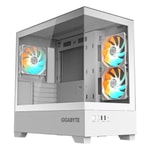 GIGABYTE C201 Panoramic Ice Beyaz ATX Kasa (GB-C201PI) - 270 Cam Panel, 3xARGB Fan, USB 3.0, 360mm Radyatör Desteği