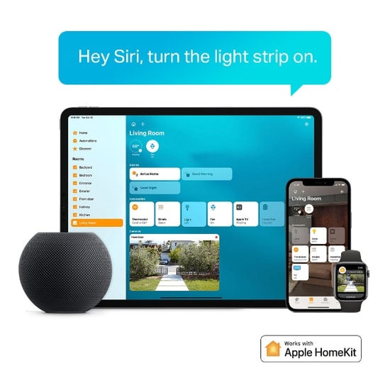 TP-LINK TAPO L930-5 RGBW 5 Metre Akıllı Wi-Fi LED Işık Şeridi - 50 Renk Bölümü, HomeKit, Müzik Senkronizasyonu
