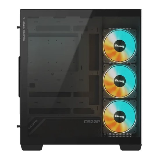 GIGABYTE C500 Panoramic Stealth Mid Tower (GB-C500P-ST) Siyah ATX Kasa - 4x ARGB Fan, Temperli Cam, Optimize Hava Akışı