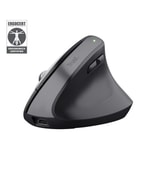 Trust Bayo+ TRU25146 Ergonomik Kablosuz Dikey Mouse - Siyah, 2400 DPI, Bluetooth+2.4GHz, Şarj Edilebilir, 6 Tuşlu