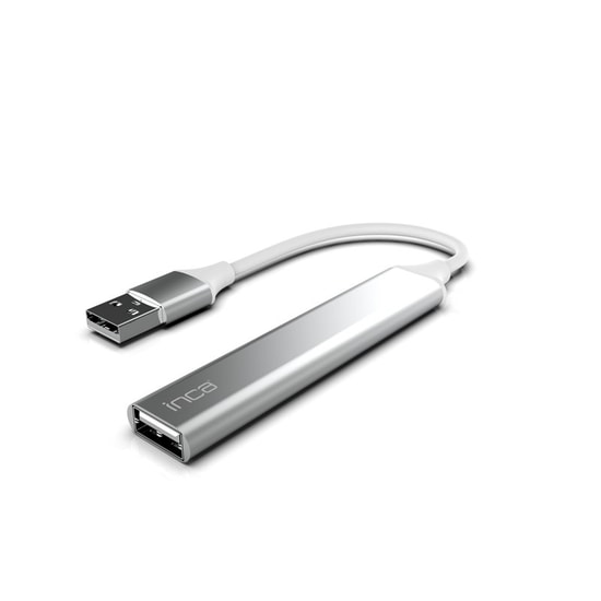 Inca IUSB-4TU 4 Portlu Slim USB Çoklayıcı - USB Giriş, 3xUSB 2.0, 1xUSB 3.0, Alüminyum Kasa, Tak Çalıştır, Kompakt Yapı