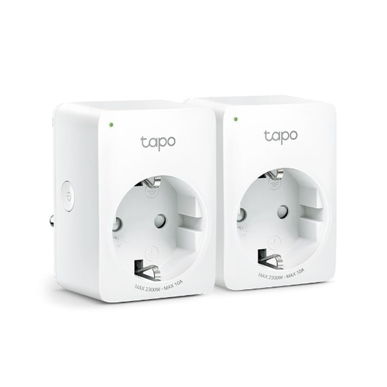 TP-Link Tapo P100-2P Mini Akıllı İkili Wi-Fi Soket - 2300W, Uzaktan Kontrol, Zamanlayıcı Özellikli Akıllı Priz