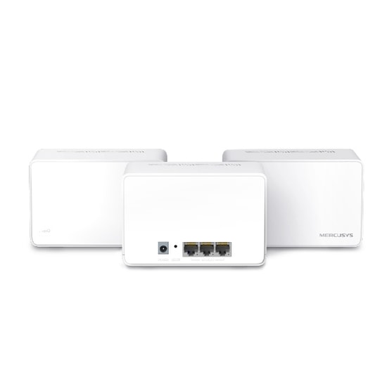 TP-Link Mercusys Halo H80X AX3000 Mesh WiFi 6 Router (Üçlü Paket) - 3000Mbps, 650m Kapsama, 2xGbit Port, App Kontrolü