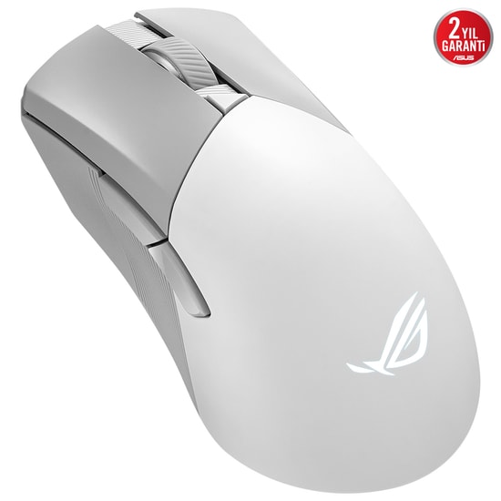 ASUS ROG Gladius III Wireless AimPoint V2 Beyaz Mouse (90MP02Y0-BMUA11) - 3600dpi, 6 Tuş, BT/2.4GHz, Değişebilir Switch