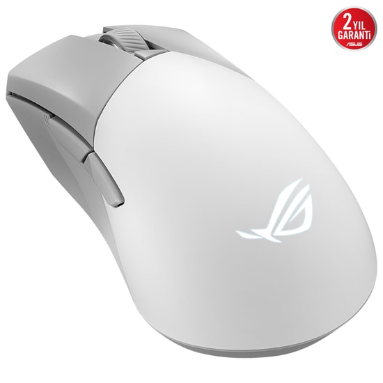 ASUS ROG Gladius III Wireless AimPoint V2 Beyaz Mouse (90MP02Y0-BMUA11) - 3600dpi, 6 Tuş, BT/2.4GHz, Değişebilir Switch