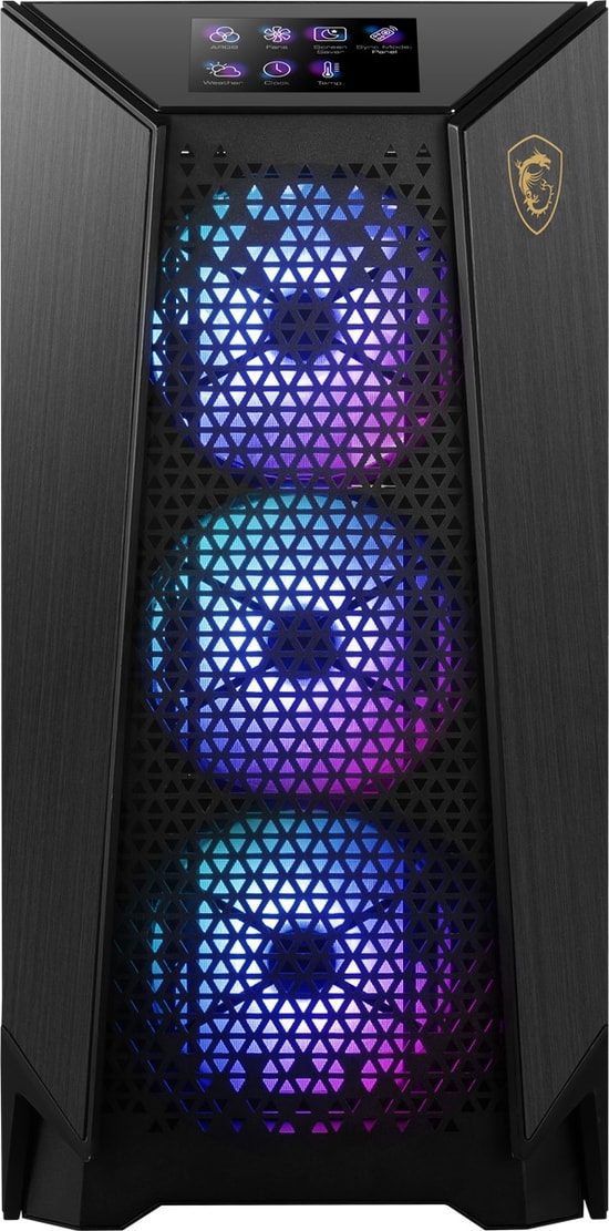 MSI MEG PROSPECT 700R Dokunmatik IPS Panel E-ATX PC Kasası - 4x140mm ARGB Fan, Temperli Cam, USB 3.2 Type-C, Fan Kontrol