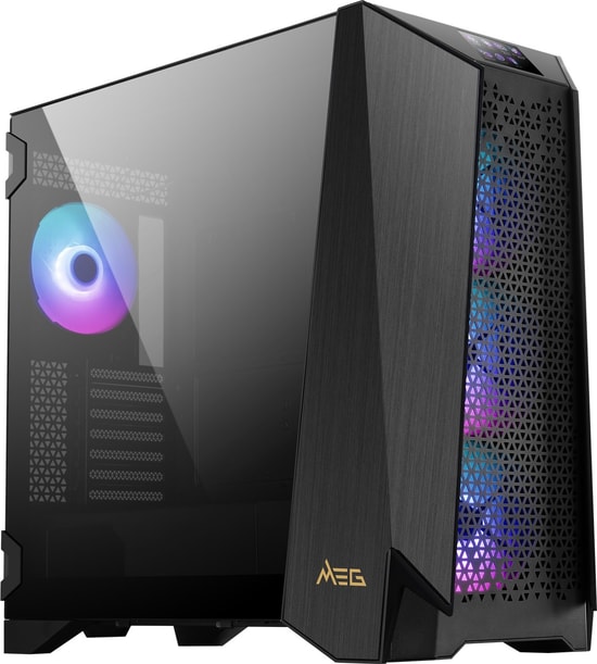 MSI MEG PROSPECT 700R Dokunmatik IPS Panel E-ATX PC Kasası - 4x140mm ARGB Fan, Temperli Cam, USB 3.2 Type-C, Fan Kontrol