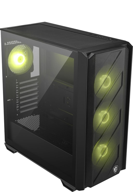 MSI MAG Forge 330R Airflow Siyah ATX Oyuncu Kasası - Temperli Cam, 4x120mm ARGB Fan, Mesh Panel, Optimize Hava Akışı