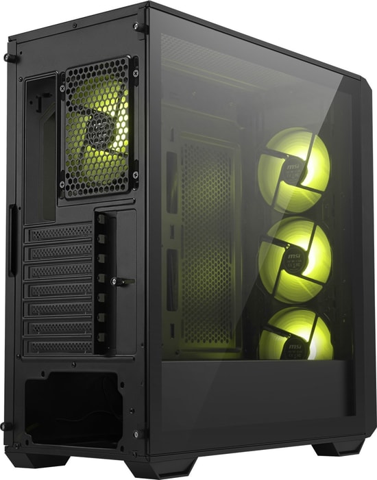 MSI MAG Forge 330R Airflow Siyah ATX Oyuncu Kasası - Temperli Cam, 4x120mm ARGB Fan, Mesh Panel, Optimize Hava Akışı
