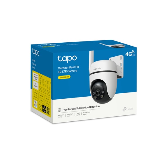 TP-Link Tapo C501GW 4G LTE Dış Mekan Pan/Tilt Güvenlik Kamerası - 1080P, 30m IR, Renkli Gece Görüşü, IP66, 360 İzleme