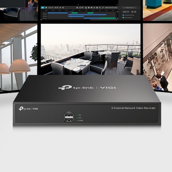 TP-LINK VIGI NVR1008H 8 Kanal NVR Kayıt Cihazı - 2xUSB, 5MP'ye Kadar 80Mbps, İki Yönlü Ses, 1xSATA 10TB Destekli, H.265+