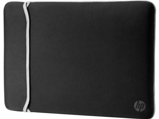 HP 2UF62AA 15.6" Neopren Ters Çevrilebilir Notebook Kılıfı - Siyah, Gümüş, Fermuarsız, Suya Dayanıklı, Çizilmez