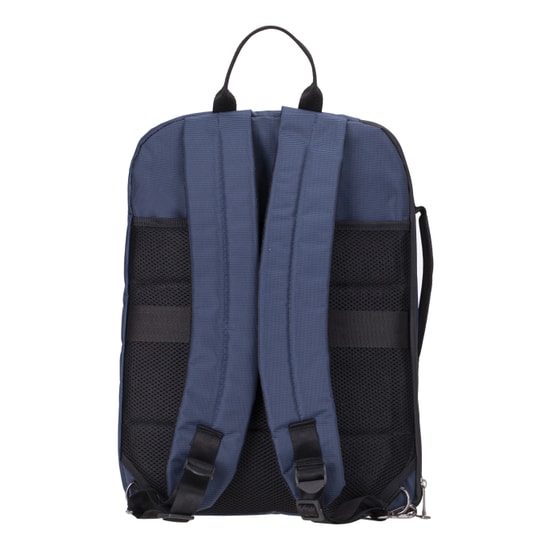 PLM Neptun 15.6" Lacivert Notebook Sırt Çantası - Suya Dayanıklı Keten Kumaş, Köpük Desteği, EVA Dolgu, 40mm Derinlik