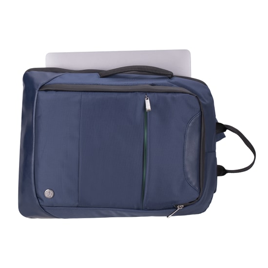 PLM Neptun 15.6" Lacivert Notebook Sırt Çantası - Suya Dayanıklı Keten Kumaş, Köpük Desteği, EVA Dolgu, 40mm Derinlik