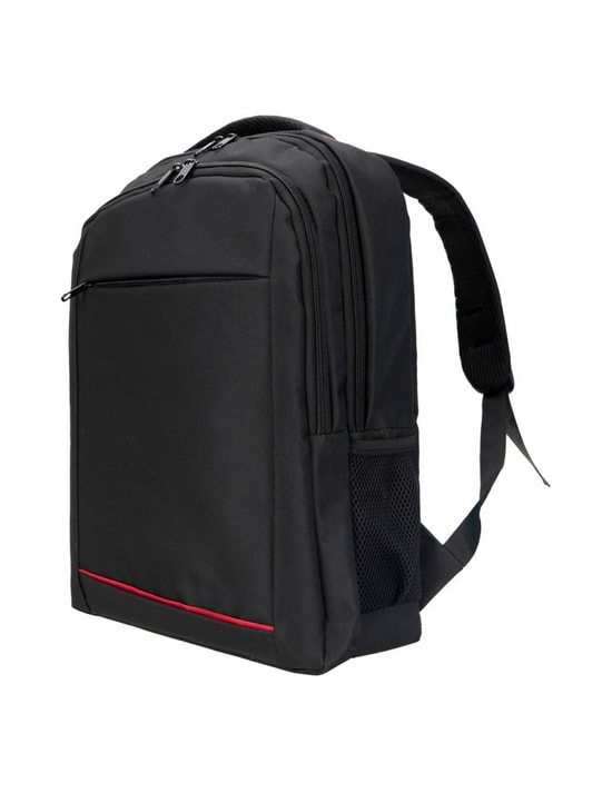 PLM Bergamin 15.6" Siyah Notebook Sırt Çantası - 2 Ana Bölme, Köpük Dolgu, Su Geçirmez, Suluk Bölmeli, EVA Destekli