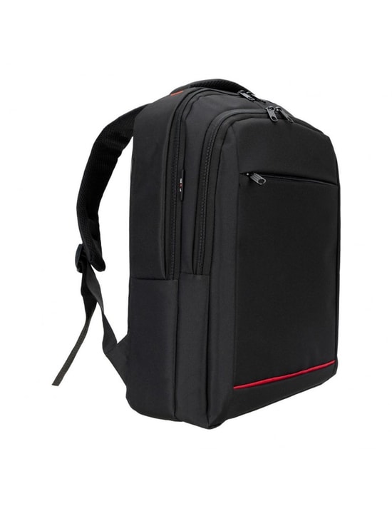 PLM Bergamin 15.6" Siyah Notebook Sırt Çantası - 2 Ana Bölme, Köpük Dolgu, Su Geçirmez, Suluk Bölmeli, EVA Destekli