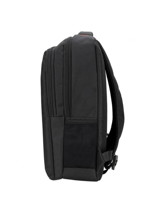 PLM Bergamin 15.6" Siyah Notebook Sırt Çantası - 2 Ana Bölme, Köpük Dolgu, Su Geçirmez, Suluk Bölmeli, EVA Destekli