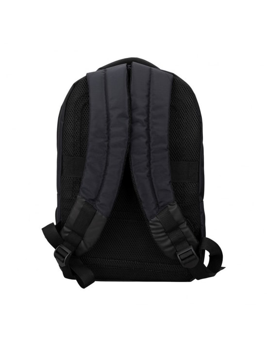 PLM Monza 15.6" Siyah Notebook Sırt Çantası - 3 Bölmeli, USB Girişli, Su Geçirmez Polyester, Yan Mataralık, Unisex