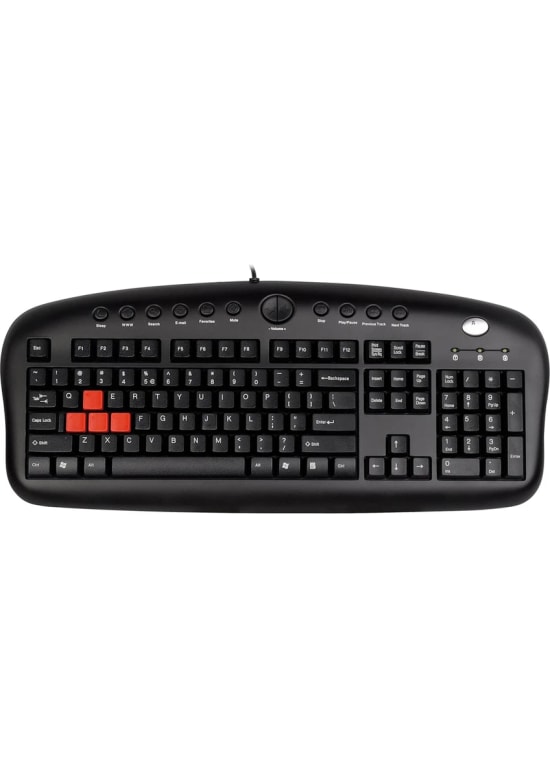 A4 Tech KB-28G Türkçe Q Düzen USB Kablolu Oyuncu Klavyesi - Multimedya Tuşlu, Ergonomik Tasarım, Bilek Desteği, Işıklı