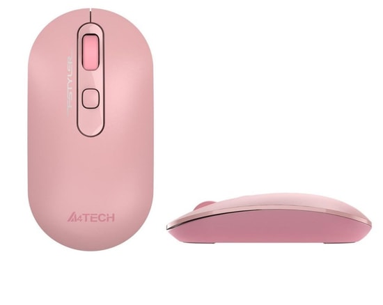 A4 Tech Fstyler FG20 Pembe 2.4G Nano Kablosuz Optik Mouse - 2000 DPI, 4 Tuşlu, 10m Menzil, Sessiz Tıklama