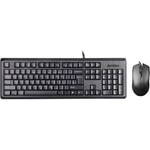 A4 Tech KR-9276 Siyah USB Kablolu Q Klavye Mouse Set - Türkçe FN Multimedya, 1000 DPI Optik Mouse, Suya Dayanıklı