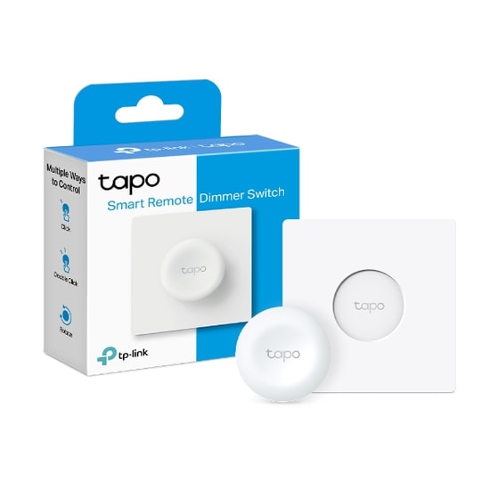 TP-Link Tapo S200D Akıllı Uzaktan Işık Kontrol Anahtarı - Tek/Çift Basma, Döndürme, 1+ Yıl Pil Ömrü, Tapo Hub Gereklidir