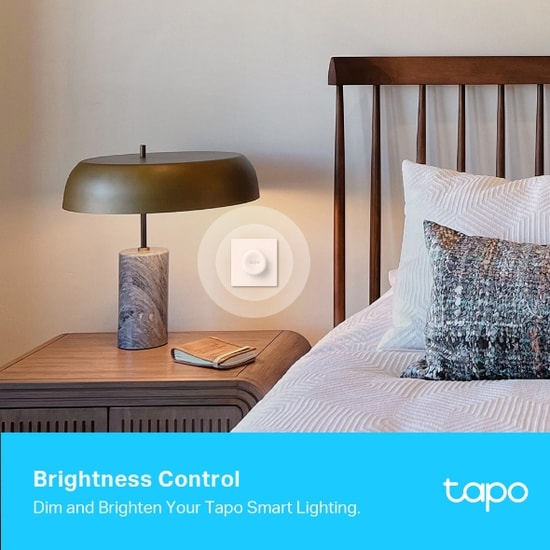 TP-Link Tapo S200D Akıllı Uzaktan Işık Kontrol Anahtarı - Tek/Çift Basma, Döndürme, 1+ Yıl Pil Ömrü, Tapo Hub Gereklidir