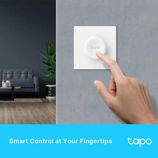 TP-Link Tapo S200D Akıllı Uzaktan Işık Kontrol Anahtarı - Tek/Çift Basma, Döndürme, 1+ Yıl Pil Ömrü, Tapo Hub Gereklidir