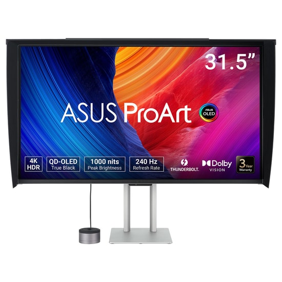 ASUS PA32UCDMR-K 31.5" 4K UHD QD-OLED 240Hz 0.1ms Monitör - 1000nit, HDR10, 10bit Renk, Thunderbolt 4 PD 96W, HDMI, DP