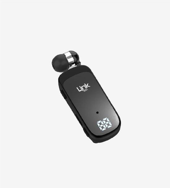 LinkTech V81 Makaralı Titreşimli Gri Mono Bluetooth Kulaklık (LPH-V81) - BT 5.2, LED, Çift Cihaz Bağlantı, 10m Menzil