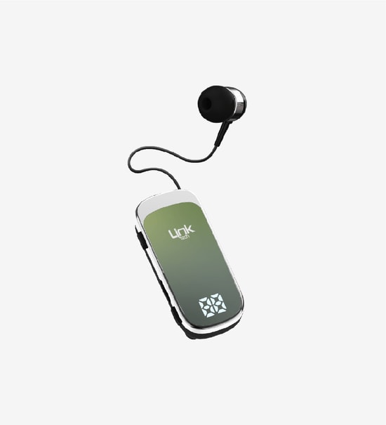 LinkTech V81 Makaralı Titreşimli Mavi Mono Bluetooth Kulaklık (LPH-V81) - BT 5.2, LED, Çift Cihaz Bağlantı, 10m Menzil