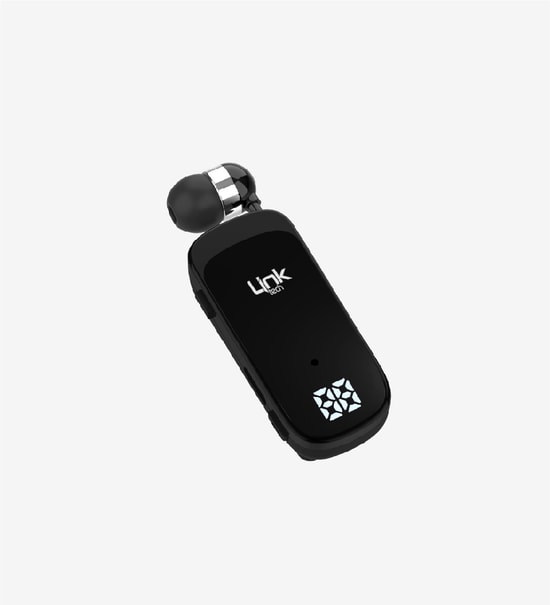LinkTech V81 Makaralı Titreşimli Siyah Mono Bluetooth Kulaklık (LPH-V81) - BT 5.2, LED, Çift Cihaz Bağlantı, 10m Menzil