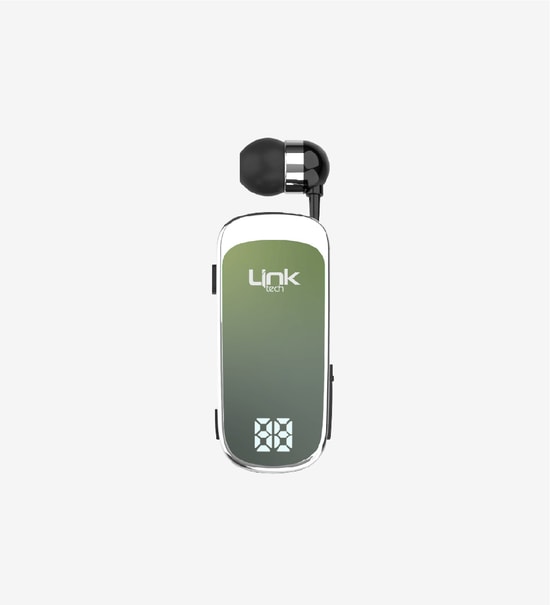 LinkTech V81 Makaralı Titreşimli Siyah Mono Bluetooth Kulaklık (LPH-V81) - BT 5.2, LED, Çift Cihaz Bağlantı, 10m Menzil