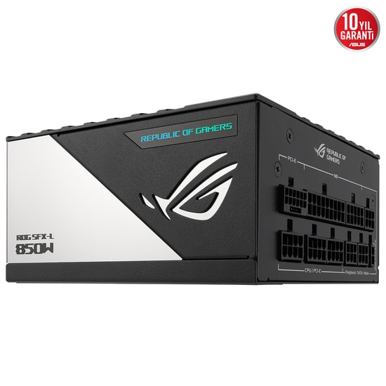 ASUS ROG LOKI 850W Beyaz 80+ Platinum Güç Kaynağı - 850W ATX 3.0, PCIe 5.0, Tam Modüler, ARGB Fan, Aktif PFC, 120 mm Fan