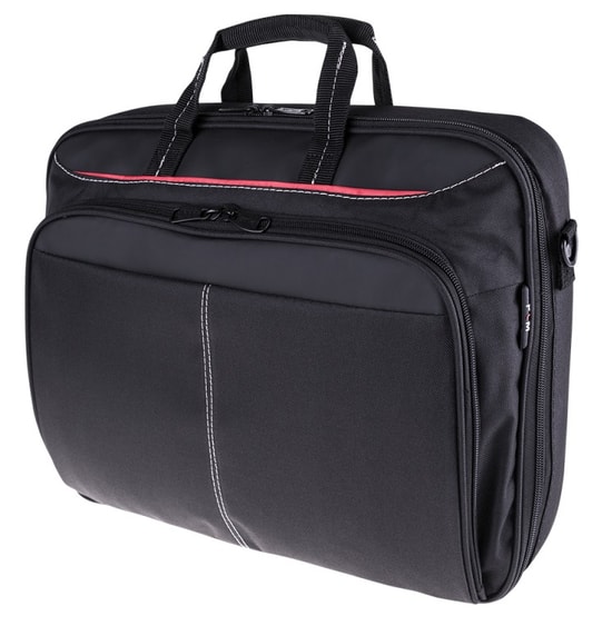 PLM PLC34 17" Siyah Su Geçirmez Notebook Çantası - Ergonomik, 600D Kumaş, 40cm Genişlik, 560gr Ağırlık, 2 Ana Cepli