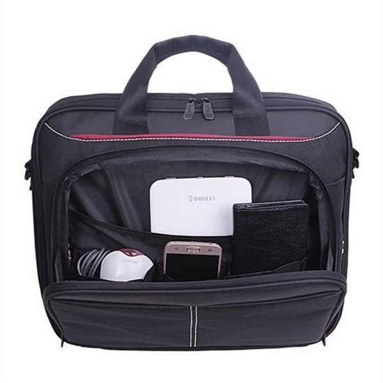 PLM PLC34 17" Siyah Su Geçirmez Notebook Çantası - Ergonomik, 600D Kumaş, 40cm Genişlik, 560gr Ağırlık, 2 Ana Cepli