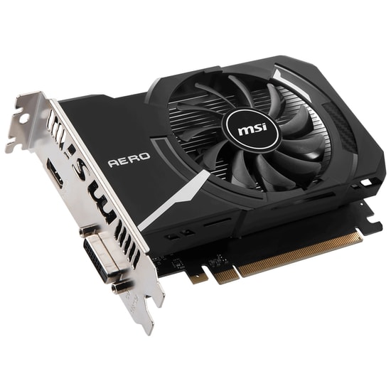 MSI GeForce GT 1030 AERO ITX 4GD4 OC Ekran Kartı (GT1030-AERO-4GD4OC) - 4GB GDDR4, 64 Bit, PCIe 3.0, 1430 MHz, HDMI, DVI