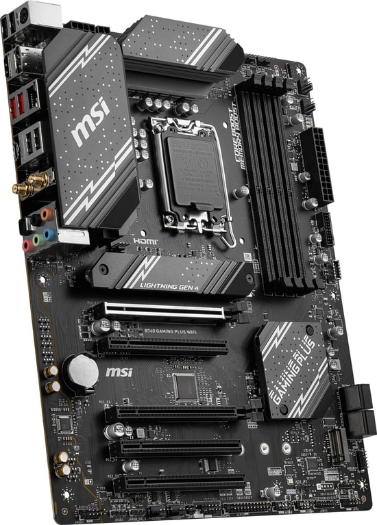 MSI B760 Gaming Plus WiFi LGA 1700 DDR4 ATX Anakart - DDR4 5333MHz (OC), PCIe 4.0, M.2, USB 3.2, WiFi 6E, 2.5G LAN
